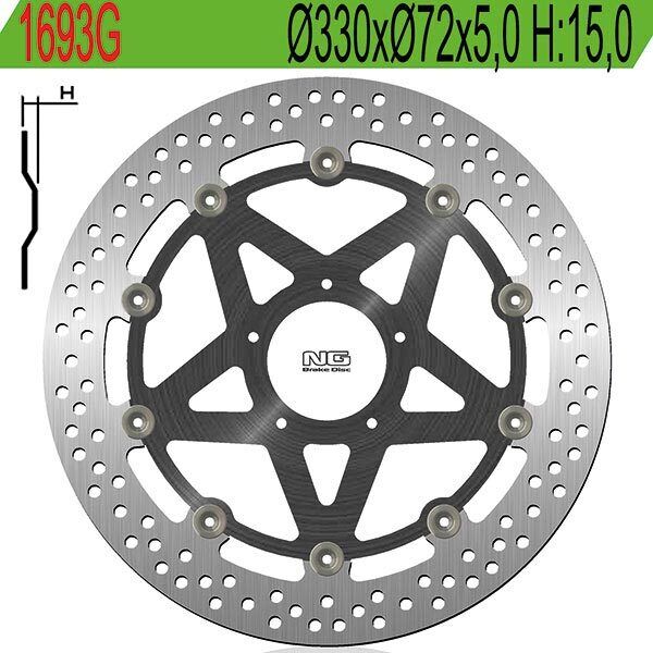 1693G NG DISCO FRENO ANT DX o SX per DUCATI 1098 1098 2007-2008
