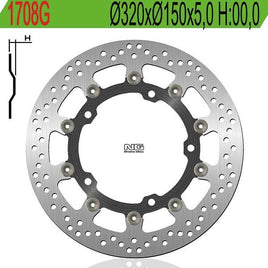 1708G NG DISCO FRENO ANT DX o SX per TRIUMPH 1215 Trophy / SE 2013-2018
