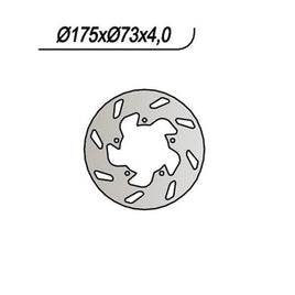 366 NG DISCO FRENO POST per GILERA 50 Runner Purejet ST (C46200) 2008-2010