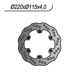 422X NG DISCO FRENO POST per YAMAHA 600 TT S 1993-1996