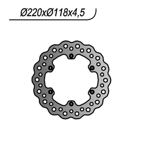 676X NG DISCO FRENO POST per SUZUKI 400 DR-Z E 2000-2007