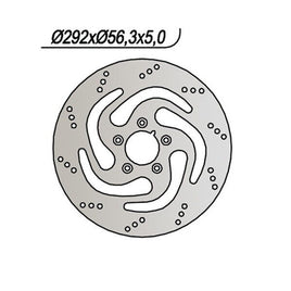 735 NG DISCO FRENO ANT SX per HARLEY DAVIDSON 1450 FXSTD Softail Deuce 2000-2003