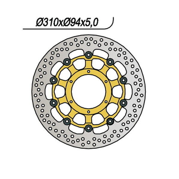 788 NG DISCO FRENO ANT DX o SX per HONDA 600 CBR RR / CBR RR ABS 2009-2012