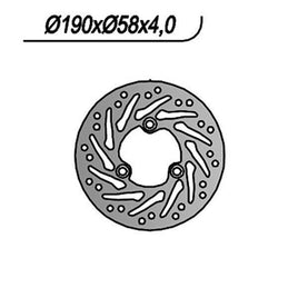 9303 NG DISCO FRENO ANT per SYM 50 Symply II 4T 2009-2014