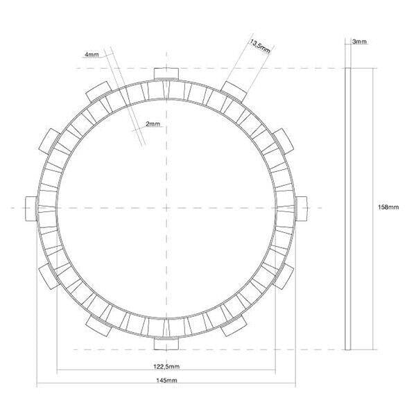 FCC FRIZIONE DISCO SINGOLO GUARNITO originale per KAWASAKI 650 W 1999-2007