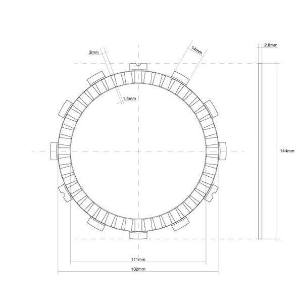 FCC FRIZIONE DISCO SINGOLO GUARNITO originale per KAWASAKI 800 Z 2013-2016