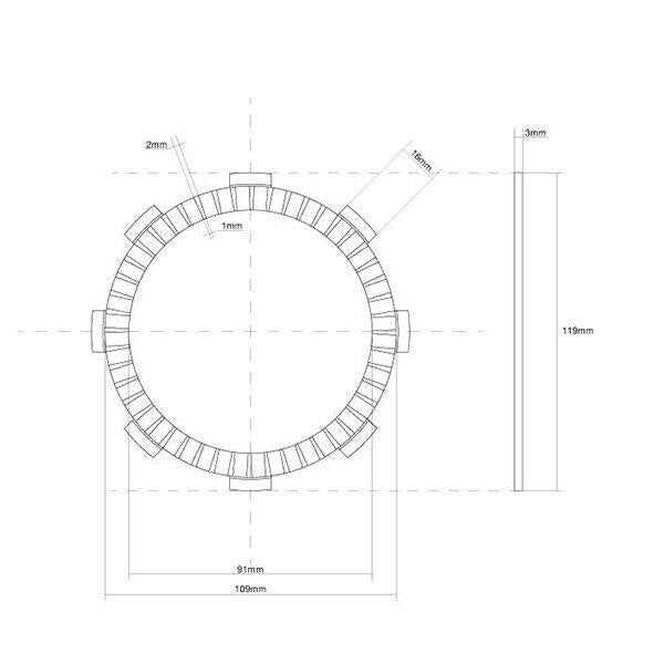 FCC FRIZIONE DISCO SINGOLO GUARNITO originale per HONDA 60 CR R 1985-1986