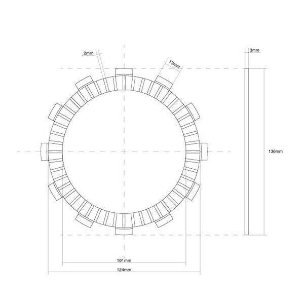 FCC FRIZIONE DISCO SINGOLO GUARNITO per GAS GAS 125 SM 2003-2006