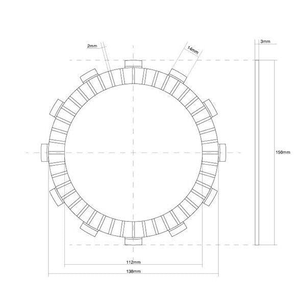 FCC FRIZIONE DISCO SINGOLO GUARNITO originale per HONDA 1000 CBF 2006-2010