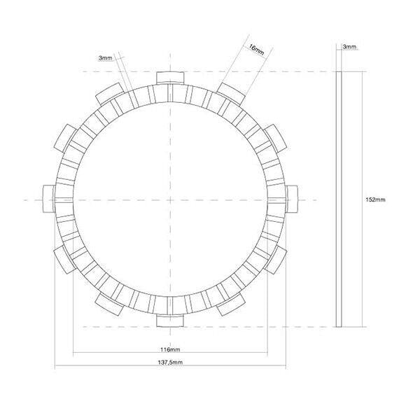 FCC FRIZIONE DISCO SINGOLO GUARNITO originale per SUZUKI 400 GN E 1980-1980