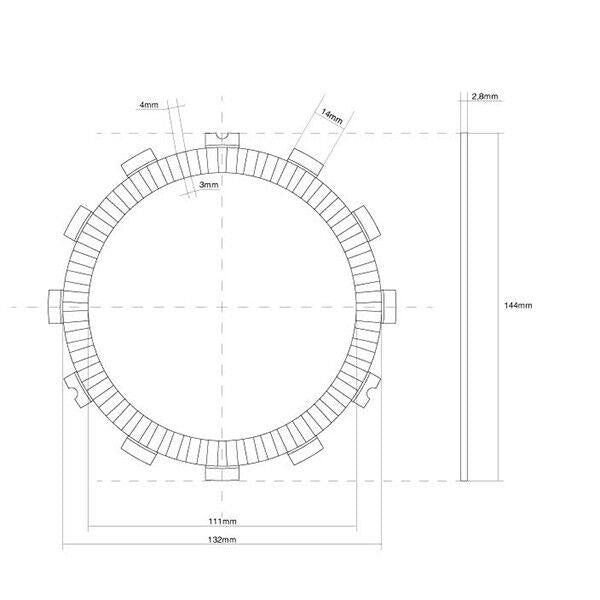 FCC FRIZIONE DISCO SINGOLO GUARNITO originale per SUZUKI 250 RMZ 4T 2004-2023