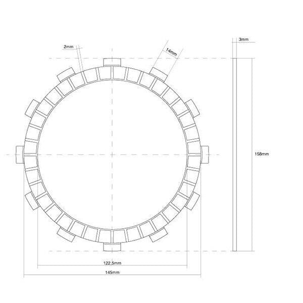 FCC FRIZIONE DISCO SINGOLO GUARNITO originale per KAWASAKI 650 KLR 2001-2005