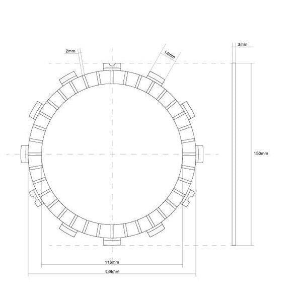 FCC FRIZIONE DISCO SINGOLO GUARNITO originale per HONDA 500 CR R 1990-2001