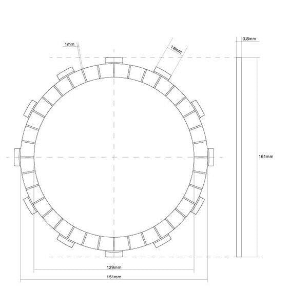 FCC FRIZIONE DISCO SINGOLO GUARNITO originale per KAWASAKI 700 Z 1984-1984