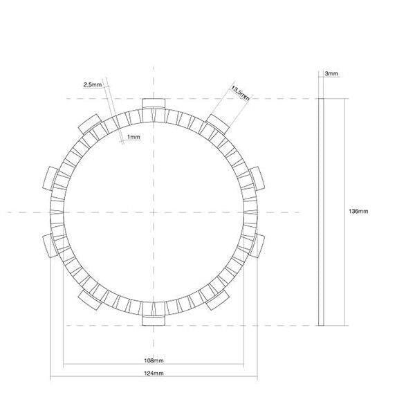 FCC FRIZIONE DISCO SINGOLO GUARNITO originale per SUZUKI 250 DR-Z 2001-2007