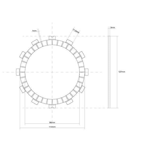 FCC FRIZIONE DISCO SINGOLO GUARNITO originale per SUZUKI 80 RM RA 1984-1985