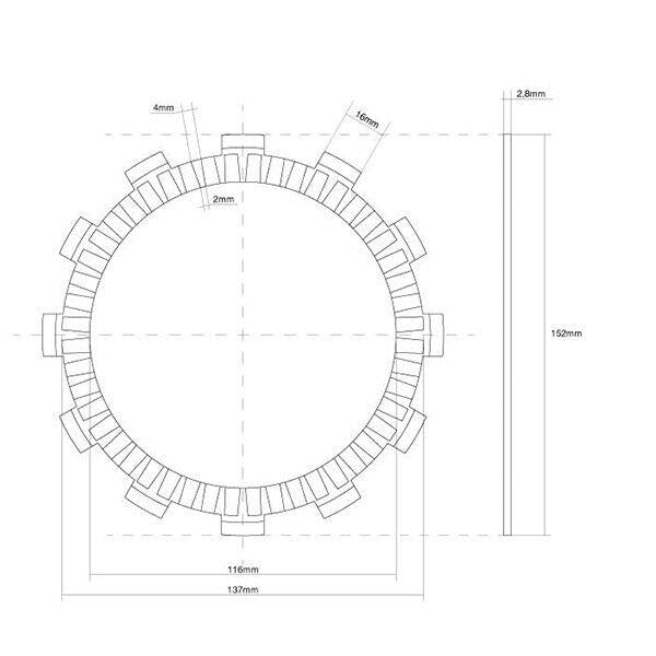 FCC FRIZIONE DISCO SINGOLO GUARNITO originale per SUZUKI 250 RM 1988-1991