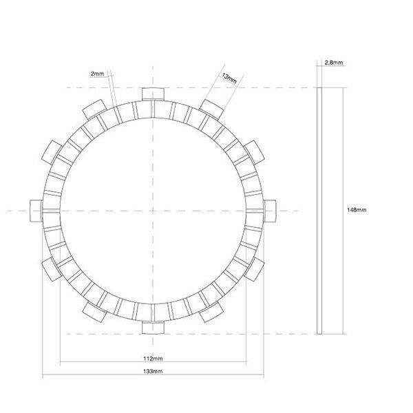 FCC FRIZIONE DISCO SINGOLO GUARNITO originale per YAMAHA 500 SR 1978-1998