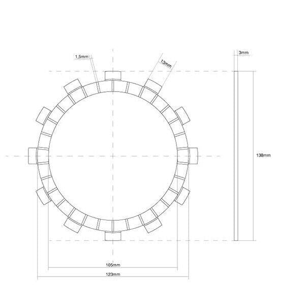 FCC FRIZIONE DISCO SINGOLO GUARNITO originale per YAMAHA 250 WR R 2008-2013