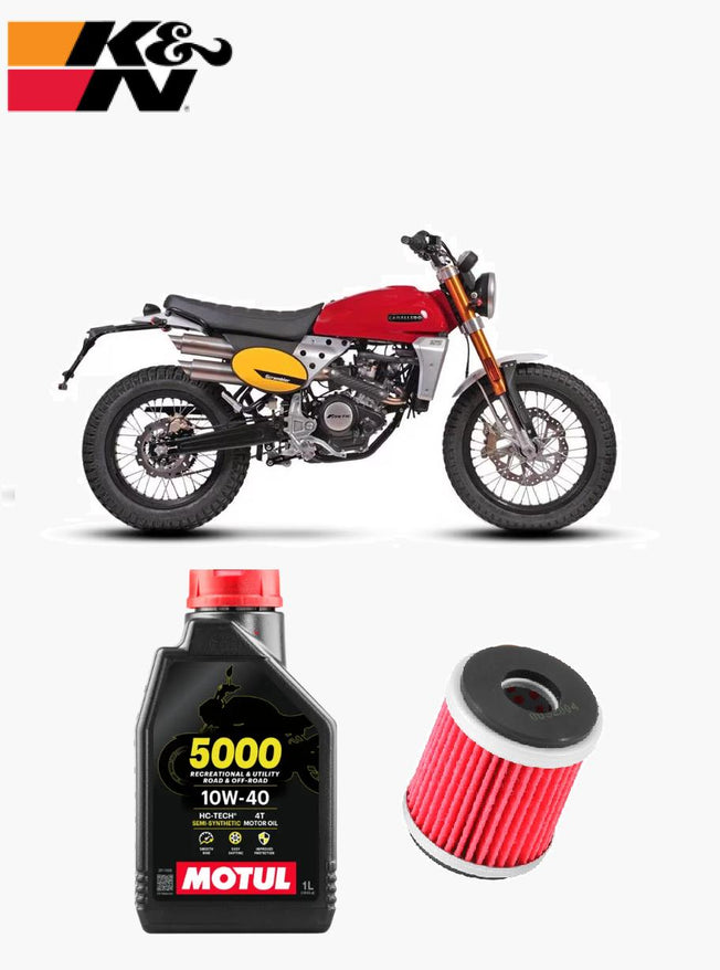 KIT TAGLIANDO MOTUL 5000 10W40+FILTRO OLIO PER FANTIC Caballero 125 2010-2024