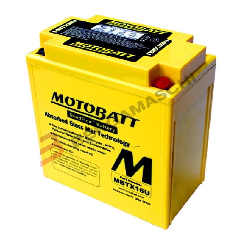 MotoBatt BATTERIA MBTX16U PRECARICATA 12V 19Ah per Moto Guzzi Breva 1200 2007-09