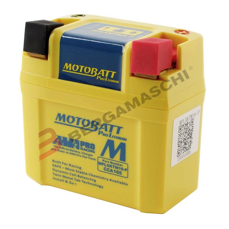 MotoBatt BATTERIA MPLXKTM16-P LITIO CON CBC 12V 2,2Ah per KTM SX-F ie 250 2016-