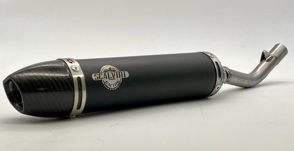Scalvini KTM 125 SX (23-24) - Silenziatore Marmitta Scarico Nero-Carb