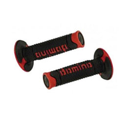 Domino Coppia Manopole Domino Offroad universale rosso/nero 120mm