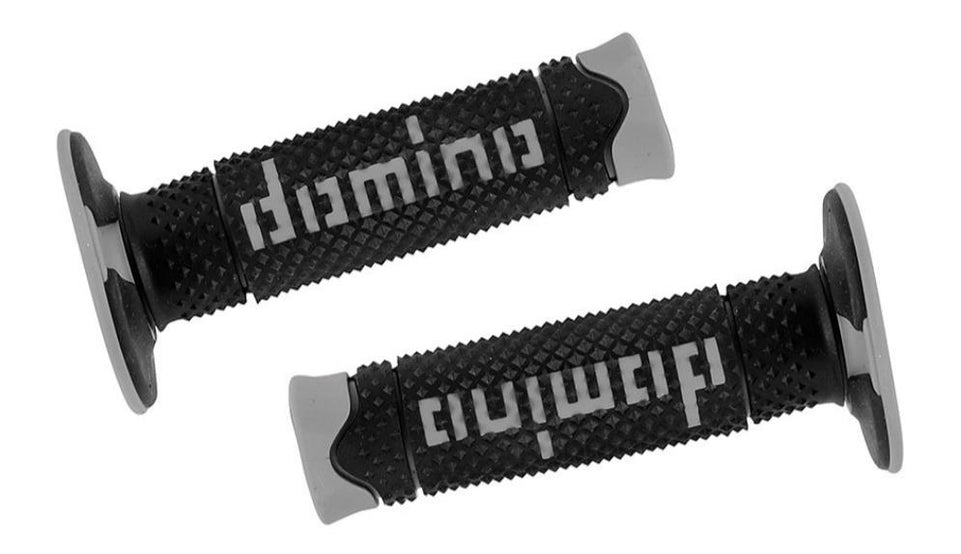 Domino Coppia Manopole Domino Offroad universale grigio/nero 120mm
