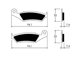 H132 PASTIGLIE FRENO ANTERIORI ORGANICHE per Honda 500 CR R 87-94
