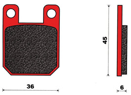 151001 Cp. pastiglie T4Tune Derbi GPR Racing 50 EU2 D50B Post. 50 2T 06 08