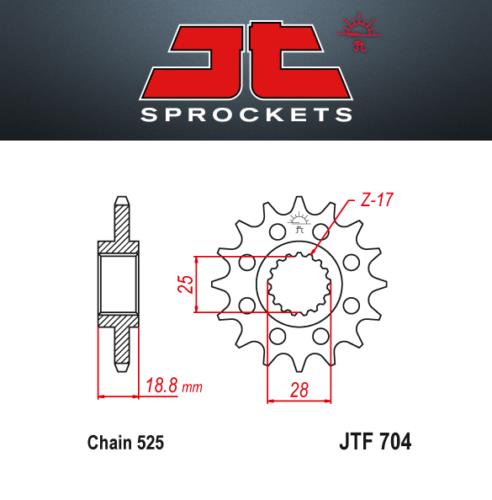 JT Pignone Acciaio 704 Denti 15 Passo 525 BMW F800 GS Trophy 12