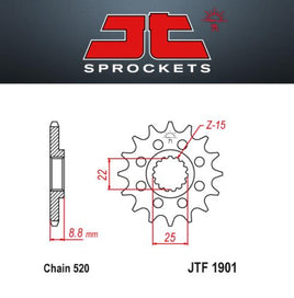 JT Pignone Acciaio 1901 Denti 11 per Ktm 350 Freeride 12-15