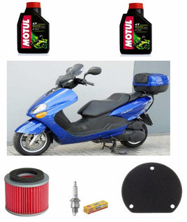 Kit REVISIONE OLIO 5000 10W40 FILTRI ARIA CANDELA MBK SKYLINER 125 1998 1999