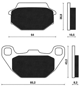 Coppia pastiglie freno Anteriori C4 per Kymco Agility City 125 4T R16 2012-2015