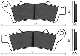 Coppia pastiglie freno Anteriori C4 per Kymco People GTI 200 IE 2010-2015