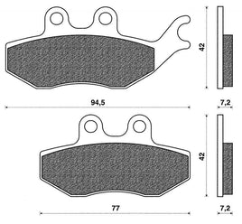 Coppia pastiglie freno Anteriori C4 per Rieju RS2 50 Matrix AM6 2003-2005