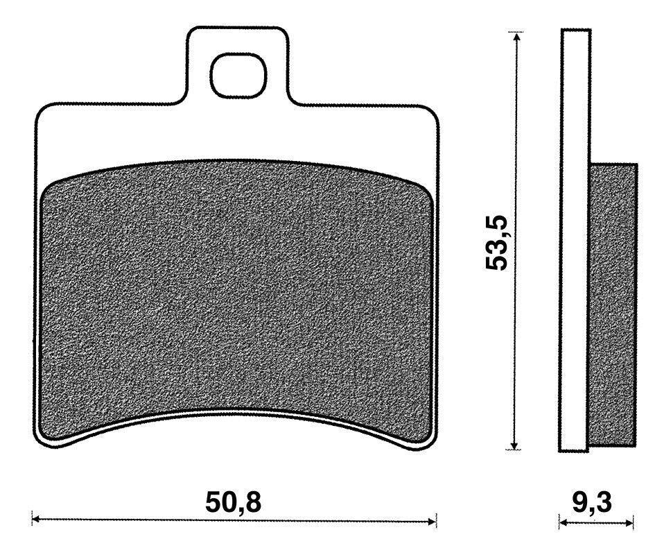 Coppia pastiglie freno Posteriori C4 per Aprilia Atlantic Sprint 400 2005-2008