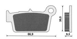 Coppia pastiglie freno Posteriori C4 per Beta RR Enduro 250 4T mot KTM 2005-2007
