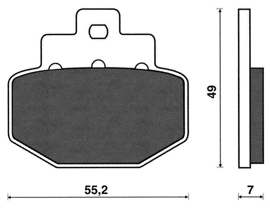 Coppia pastiglie freno Posteriori C4 per Vespa GTS 300 IE E4 2016-2018