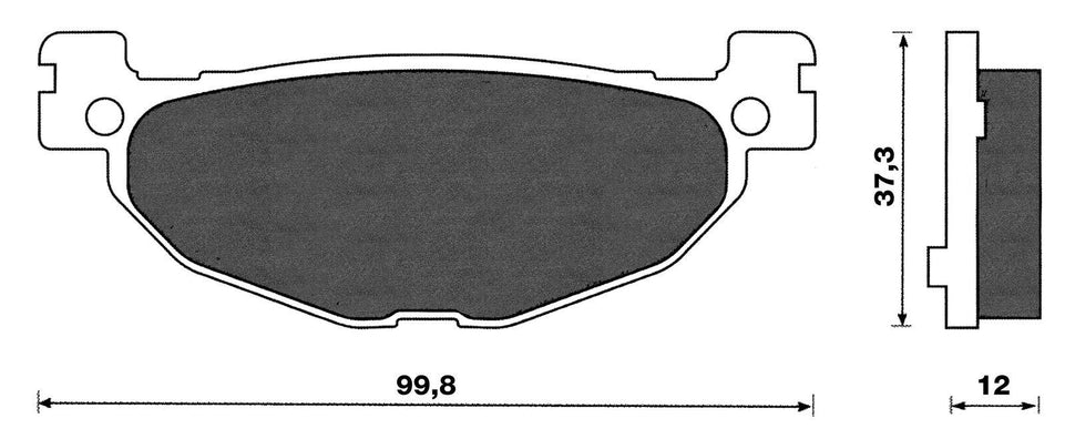 Coppia pastiglie freno Posteriori C4 per Yamaha Majesty 400 2005-2006