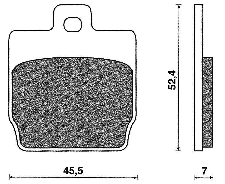 Coppia pastiglie freno Posteriori C4 per Yamaha Aerox H2O 50 2000-2001