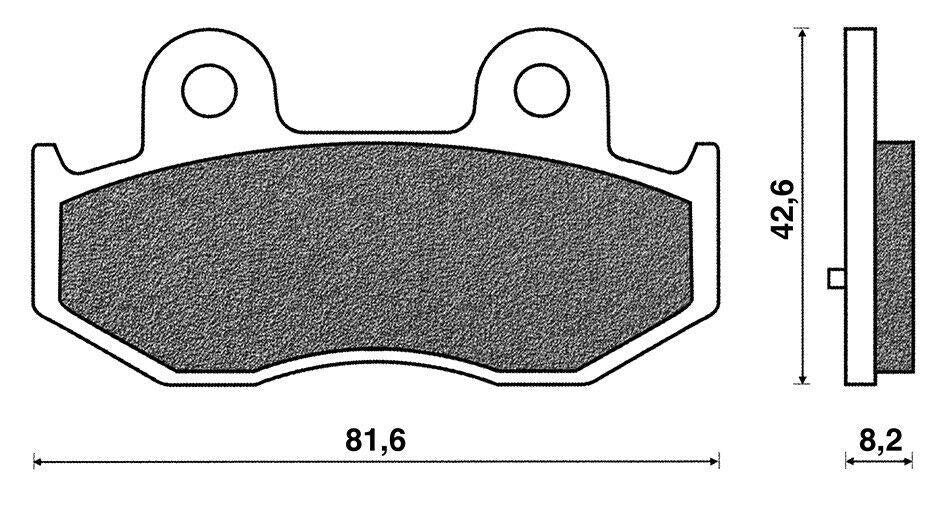 Coppia pastiglie freno Posteriori per Suzuki Burgman AN 400 K3-K6 2003-2006