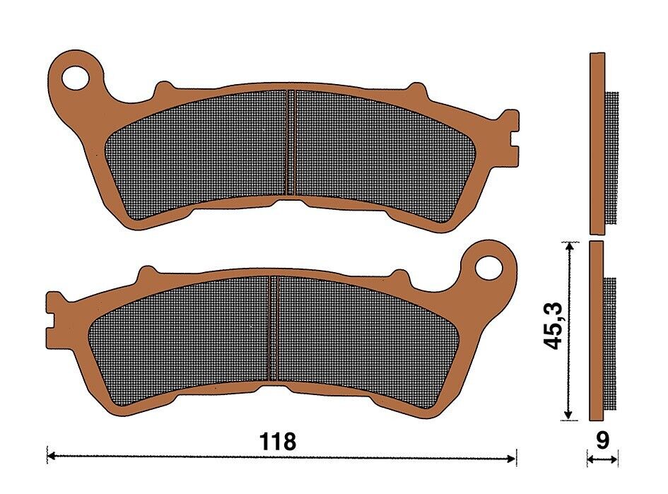 Top4 Pastiglie freno Sint Ant per Honda Integra NC DC 700 2012-2015