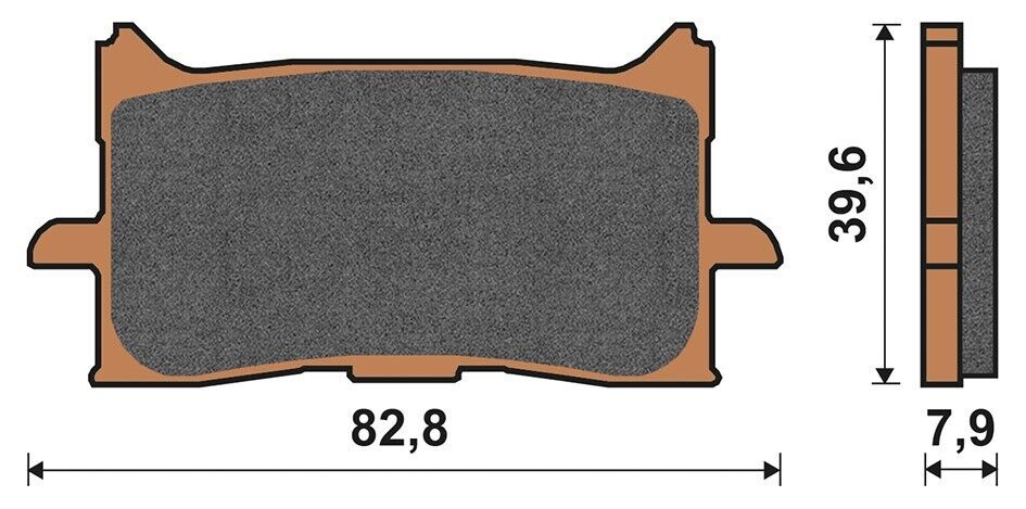 Top4 Pastiglie freno Sint Ant per Honda X-ADV 750 IE E4 2017-2020