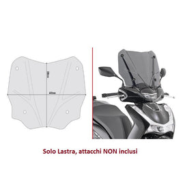 GIVI parabrezza Cupolino Fumè 33 x 45 per Honda 125-150-350 2020-2024