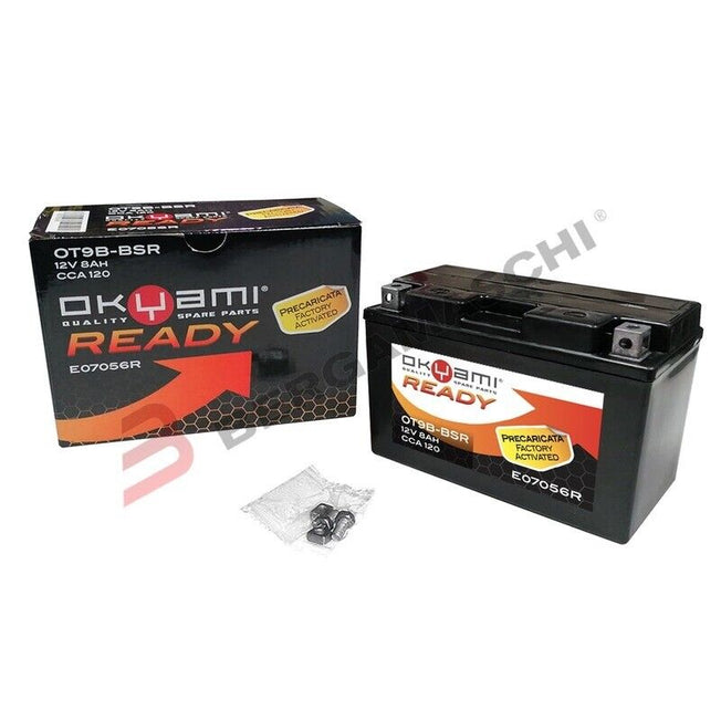 Batteria Okyami Precaricata YT9B-BS per Yamaha YP R X-MAX ABS 400 2014-2017