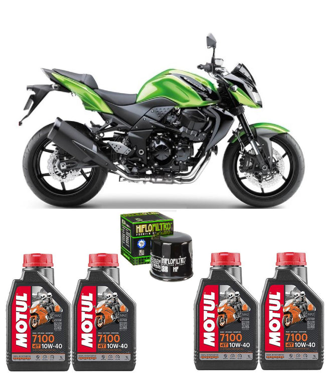 KIT TAGLIANDO OLIO 100% SINTETICO 10W40+FILTRO per Kawasaki Z 750 / R 2007-2012