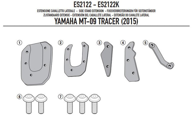 GIVI Kit Estensione Cavalletto per Yamaha XSR900 2016 - 2021