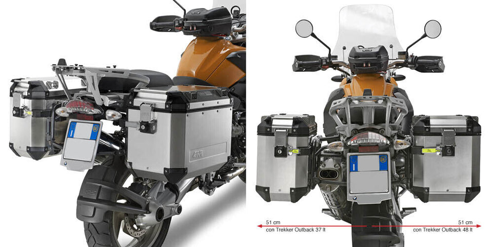 GIVI KIT Portavaligie laterale Monokey per BMW R 1200 GS Adventure 2006 - 2013